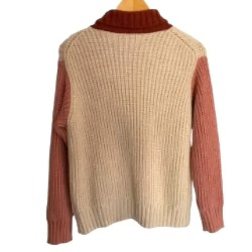 Marine Layer Juniper Oversized Turtleneck in Colorblock XSmall
